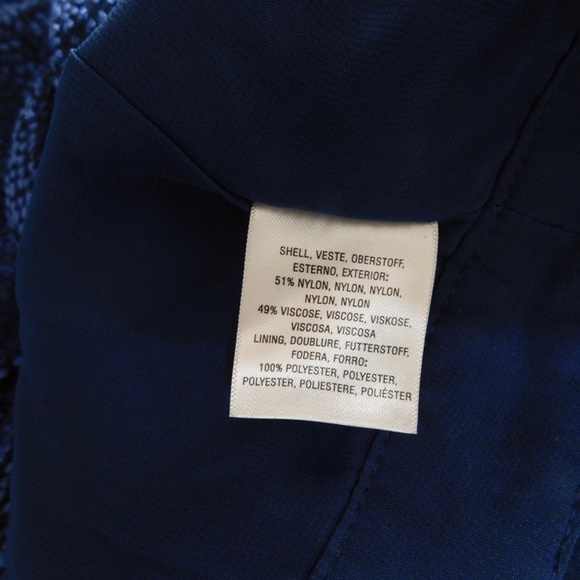 Anthropologie ELEVENSES Velvet Nova Jumpsuit Mock Neck Textured Blue Size 6 - Picture 14 of 16